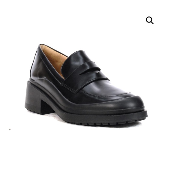 Cole Haan Shoes - Cole Haan Black Leather Platform Penny Loafers
